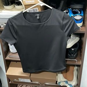 Brand new size small express body contour cropped shirt